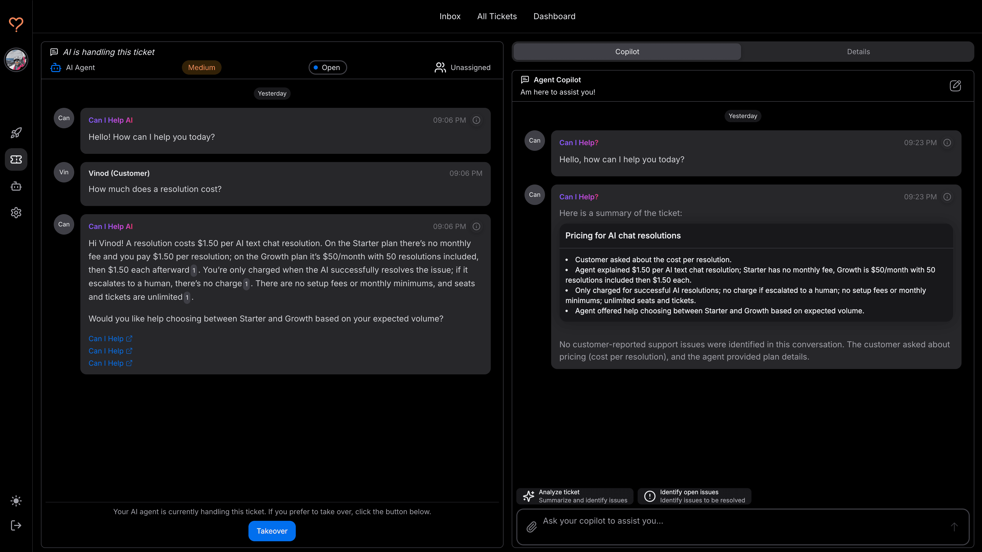 AI Copilot Assistant Interface